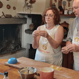 Aula de massa toscana autêntica numa casa local em Pistoia